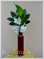 Custom Made Upscale White Flower Arrangements